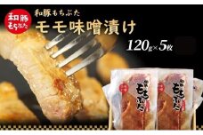 和豚 もちぶた モモ 味噌漬け 120g×5枚 もち豚 豚肉 ポーク お肉 肉 豚 ぶた ブタ もも肉 精肉 加工肉 アウトドア