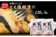 和豚 もちぶた モモ 塩糀漬け 120g × 5枚 もち豚 豚肉 ポーク お肉 肉 豚 ぶた ブタ ロース もも肉 精肉 加工肉 アウトドア