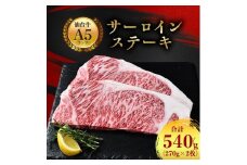 ＜A5仙台牛＞サーロインステーキ 540g(270g×2枚)_ お肉 肉 牛肉 サーロイン ステーキ ステーキ肉 ギフト プレゼント 贈り物 贈答品 【1206291】
