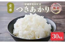 ＜先行予約！2025年10月以降順次発送予定＞【令和7年産 新米】つきあかり 玄米 30kg 柴田町産 お米 おこめ 米 コメ ご飯 ごはん おにぎり お弁当 【加茂太】 sh129