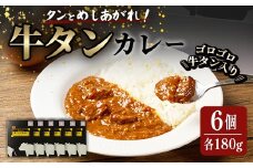 牛タンカレー「タンとめしあがれ」6個セット 牛タン 牛たん 牛肉入り レトルトカレー レトルト カレー カレーライス ビーフカレー ごはん ご飯 お弁当【はらから福祉会】sh093