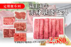 【定期便6回】蔵王和牛赤身堪能セット　【04324-0303】