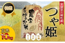 藤枝農園の川崎町産つや姫　玄米　10kg　【04324-0318】