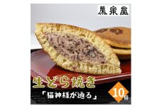 猫の足あとの焼き印がかわいい！猫神様が通る(生どら焼き)１０ヶ入り【4200201】