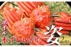【 カニ 】ボイル 本ずわいがに 姿 2尾入 ＜ マルヤ水産 ＞ かに 蟹