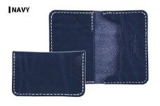 サムライクラフト カードケース(名刺入れ)＜ネイビー＞(67mm×110mm×厚み14mm) レザー 革 本革 レザー製品 革製品 ルガトショルダー 本格 ギフト 名入れ 日本製 手縫い ハンドメイド ファッション 小物 Samurai Craft【株式会社Stand Field】ta286-navy