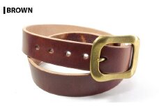 サムライクラフト ギャリソンベルト(2Lサイズ)＜ブラウン＞ レザー 革 本革 レザー製品 革製品 本格 ギフト 名入れ 日本製 手縫い ハンドメイド ファッション メンズ 小物 Samurai Craft【株式会社Stand Field】ta285-2L-brown