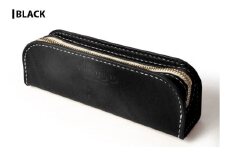 サムライクラフト ペンケース＜ブラック＞(200mm×65mm×厚み40mm) レザー 革 本革 レザー製品 革製品 ルガトショルダー ギフト 日本製 手縫い ハンドメイド ファッション 小物 Samurai Craft【株式会社Stand Field】ta277-black