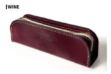 サムライクラフト ペンケース＜ワイン＞(200mm×65mm×厚み40mm) レザー 革 本革 レザー製品 革製品 ルガトショルダー ギフト 日本製 手縫い ハンドメイド ファッション 小物 Samurai Craft【株式会社Stand Field】ta277-wine