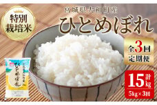 【令和7年産】＜3か月定期便＞特別栽培米 ひとめぼれ 5kg×3回(合計15kg) お米 おこめ 米 コメ 白米 ご飯 ごはん おにぎり お弁当 頒布会【農事組合法人若木の里】ta539
