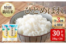 【令和7年産】＜3か月定期便＞特別栽培米 ひとめぼれ 10kg×3回(合計30kg) お米 おこめ 米 コメ 白米 ご飯 ごはん おにぎり お弁当 頒布会【農事組合法人若木の里】ta540