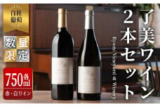 自社葡萄を使用したワイン 750ml×2本 赤ワイン 白ワイン 飲み比べ アルコール 数量限定 ギフト ワインセット 宮城県産 みらいファームやまと【了美ワイナリー】ta202