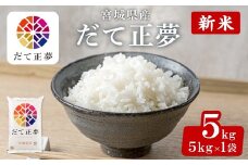 ＜先行予約！2025年10月末までに発送予定＞【令和7年産 新米】宮城県産 だて正夢 5kg お米 おこめ 米 コメ 白米 ご飯 ごはん 伊達 だてまさゆめ おにぎり お弁当 ブランド米 5kg【株式会社パールライス宮城】ta355-m10