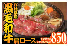 宮城県産 黒毛和牛肩ロースすき焼き・しゃぶしゃぶ用 850g｜国産 牛肉 鍋 [0047]