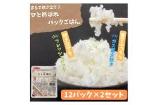 ＜パックご飯＞炊きたてをフレッシュパック　ひとめぼれ12入　2セット【1026745】