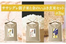ササニシキ親子米と金のいぶき玄米のセット ◇ | お米 精米 白米 ご飯 食べ比べ 栽培期間中 化学肥料 農薬 不使用 希少 主食 おにぎり お弁当 炭水化物 ※2024年10月中旬頃より順次発送予定