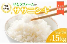 【3ヶ月定期便】いとうファームの令和6年産「ササニシキ」5kg ※2024年10月下旬より順次発送予定