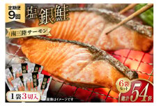 9回 定期便 鮭 切り身 塩銀鮭パック 3切 ×6袋 ×9回 総計54袋 [たみこの海パック 宮城県 南三陸町 m304amh560061] サーモン 銀鮭 塩銀鮭 シャケ 切身 さけ サケ 国産 小分け 個包装 冷凍