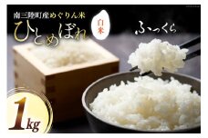 米 南三陸町産 ひとめぼれ めぐりん米 白米 1kg [南三陸さんさんマルシェ 宮城県 南三陸町 30ai0005] お米 ブランド米 ご飯 ごはん コメ こめ 小分け 家庭用