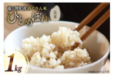 米 南三陸町産 ひとめぼれ めぐりん米 玄米 1kg [南三陸さんさんマルシェ 宮城県 南三陸町 30ai0010] お米 ブランド米 ご飯 ごはん コメ こめ 小分け 家庭用