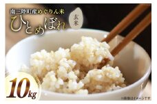 米 南三陸町産 ひとめぼれ めぐりん米 玄米 10kg [南三陸さんさんマルシェ 宮城県 南三陸町 30ai0013] お米 ブランド米 ご飯 ごはん コメ こめ 小分け 家庭用
