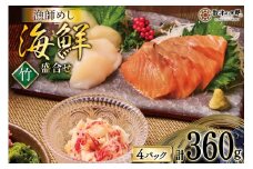 海鮮 盛合せ セット 〈竹〉 90g 4パック [橋本水産食品 宮城県 南三陸町 m304amh590019] 魚介 魚介類 魚 海鮮 海鮮丼 丼 サーモン 銀鮭 鮭 小分け 個包装 冷凍 三陸 ホタテ 帆立 ほたて