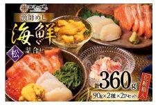 海鮮 詰め合わせ ギフト 漁師めし 〈松〉 90g 計4パック [橋本水産食品 宮城県 南三陸町 m304amh590040] 魚介 魚介類 魚 海鮮 海鮮丼 丼 サーモン 銀鮭 鮭 帆立 ほたて いくら めかぶ 小分け 個包装 冷凍 三陸 蟹 カニ うに 雲丹