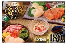 海鮮 詰合せ 漁師めし 〈竹〉 2パックセット [橋本水産食品 宮城県 南三陸町 m304amh590026] 魚介 魚介類 魚 海鮮 海鮮丼 丼 鮪 まぐろ マグロ まぐろたたき 小分け 個包装 冷凍 三陸 ホタテ 帆立 ほたて