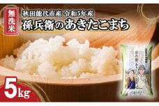 米 お米 無洗米 孫兵衛のあきたこまち 5kg 秋田県 能代市 令和6年産 ブランド米 ご飯 おにぎり お弁当 和食 産地直送 