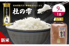 新米 米 お米 【精米】秋田県産 あきたこまち 9kg×1袋 あきた種梅産こまち 杜の雫 こだわりの大粒 令和6年産