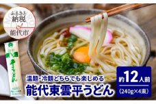 うどん 能代東雲平うどん 240g(約3人前)×4束 麺 乾麺 鍋 冷たい 温かい ざるうどん 鍋の締め