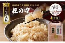 新米 米 お米 《定期便12ヶ月》【玄米】秋田県産 あきたこまち あきた種梅産こまち 杜の雫 こだわりの大粒 5kg×12回 合計60kg