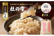 新米 米 お米 《定期便2ヶ月》【玄米】秋田県産 あきたこまち あきた種梅産こまち 杜の雫 こだわりの大粒 30kg×2回 合計60kg
