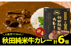 秋田純米牛カレー6個入り 125P2901　/ 国産 ご当地 牛 beef ビーフ ブランド 肉 お手軽 簡単 調理 レトルト チョイめし おかず ごはん お取り寄せ グルメ 東北 秋田 カレー カレーライス ビーフカレー 激辛 辛い 辛