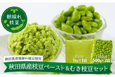 秋田県産枝豆ペースト&むき枝豆セット 150P5706