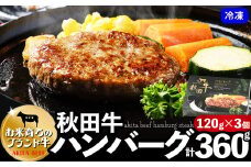 秋田牛ハンバーグ120ｇ×3個セット 60P2603　/ 国産 ご当地 牛 beef ビーフ ブランド 肉 お手軽 簡単 調理 ハンバーグ チョイめし おかず ごはん お取り寄せ グルメ 東北 秋田 焼き 冷凍 大館  冷食 小分け お取り寄せグルメ おいしい ランキング うまい 人気 おすすめ 人気 肉汁 ブランド牛 牛肉 秋田牛