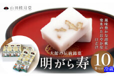 明けがら寿１０本セット 110P5602　/ 東北 秋田 大館 菓子 ギフト プレゼント 贈り物 母の日 父の日 敬老の日 誕生日 記念日 お祝い 創作和菓子
