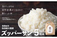 【令和6年産】ズッパーサン精米5kg(5kg×1袋) 75P9014　/ 米 5kg 白米 秋田県産 あきたこまち おにぎり 大館 無洗米 こめ 東北 秋田 新品種 ズッパーサン 粒が大きい テレビ キロ キログラム