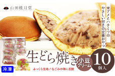 生どら焼き　10個入り 55P5611　/ 東北 秋田 大館 大館市 菓子 どらやき 生 生どら スイーツ 和菓子 ギフト プレゼント 贈り物 母の日 父の日 敬老の日 誕生日 記念日 お祝い 創作和菓子 自分への ご褒美 プチ贅沢
