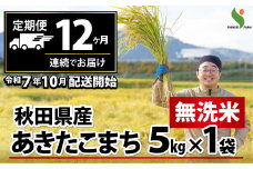 新米先行受付 【定期便12ヶ月】秋田県産あきたこまち(無洗米)5kg 900P9204 　/ 米 無洗米 5kg 白米 令和7年産 秋田県産 あきたこまち 5kg×1袋 おにぎり 大館 東北 秋田 小分け こわけ 大館市 5キロ 5ｷﾛ 5きろ