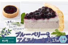 ブルーベリーのアイスケーキ（ホール17㎝） 55P5619 / 東北 秋田 大館 菓子 お菓子 ブルーベリー アイスケーキ アイス ケーキ ムース ギフト プレゼント 贈り物 母の日 父の日 敬老の日 誕生日 記念日 お祝い スイーツ お取り寄せ デザート 冷凍 自分への ご褒美 プチ贅沢