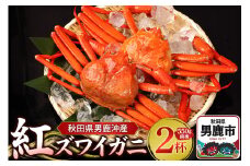 男鹿沖産紅ズワイガニ 550g 前後×2杯 男鹿なび 蟹 カニ 国産 秋田 ずわい蟹 ずわいガニ