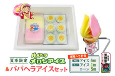 夏季限定 ババヘラ・メロンバラ盛りカップ＆タッパアイスセット【進藤冷菓】7月より順次発送 ご当地アイス