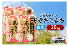 令和6年産【白米】秋田県産 あきたこまち 20kg（5kg×4袋）秋田県 男鹿市 こまちライン