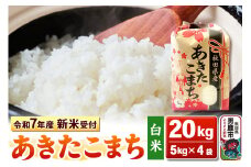 《令和7年産 新米受付》【白米】秋田県産 あきたこまち 20kg（5kg×4袋）秋田県 男鹿市 こまちライン