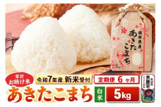 《令和7年産 新米受付》《定期便6ヶ月》【白米】家計お助け米 あきたこまち 5kg