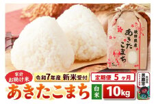 《令和7年産 新米受付》《定期便5ヶ月》【白米】家計お助け米 あきたこまち 10kg（5kg×2袋）