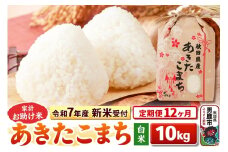 《令和7年産 新米受付》《定期便12ヶ月》【白米】家計お助け米 あきたこまち 10kg（5kg×2袋）