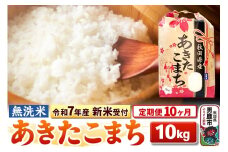 《令和7年産 新米受付》《定期便10ヶ月》【無洗米】秋田県産 あきたこまち 10kg（5kg×2袋）