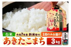 《令和7年産 新米受付》【白米】秋田県産 あきたこまち 3kg 秋田県 男鹿市 こまちライン